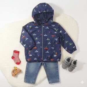 Baby Boy 2pc Outfit Set - Windbreaker & Jeans - Size 18 month